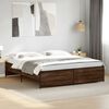 vidaXL Bed Frame Brown oak Engineered wood Super King Durable