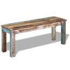 vidaXL Bench Multicolour Solid reclaimed wood Medium Durable