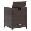 vidaXL Outdoor Furniture Set Brown Steel, Poly Rattan, Polyester, Glass