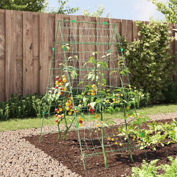 vidaXL Garden Trellis Green Steel with PE coating Large