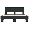 vidaXL Bed Frame Black Engineered wood and metal Double Durable