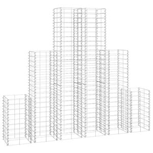 vidaXL 6 Piece Gabion Set Galvanized Wire