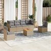 vidaXL Garden Sofa Set Beige, Light Grey, Brown