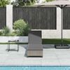 vidaXL Sun Lounger with Cushions Grey 55x200x25,5cm Poly Rattan