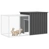 vidaXL Rabbit Cage Anthracite Galvanized steel 78.7x35.8x39.4 in