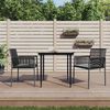 vidaXL Garden Dining Set Black, Light Grey