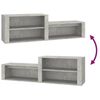 vidaXL Shoe Cabinet Concrete Grey Engineered Wood 59.1 x 13.8 x 17.7 in