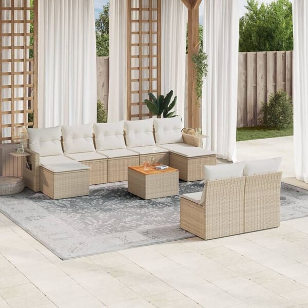 vidaXL Garden Sofa Set Beige
