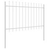 vidaXL Garden Fence 7 pcs White 39.04 x 3.94 ft Powder-coated Steel