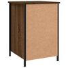 vidaXL Bedside Cabinet Set of 2 Brown Oak Engineered Wood, Iron Medium