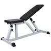 vidaXL Workout Bench with Barbell and Dumbbell Set 67.2 lb (90360+90377)