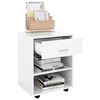 vidaXL Storage Cabinet High Gloss White Manufactured Wood Compact