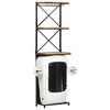 vidaXL Tractor Wine Cabinet White 19.3"x12.2"x67.7" Rough Mango Wood