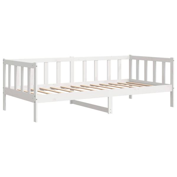 vidaXL Day Bed White Solid pine wood 35.4 x 78.7 in