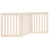 vidaXL Dog Gate Set of 3 Poplar wood Foldable Dog Gate Rectangular