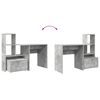 vidaXL Desk Concrete Grey 51.77 x 19.69 x 41.93 in Engineered Wood