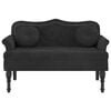 vidaXL Bench Black Velvet (100% polyester), plywood, solid rubber wood