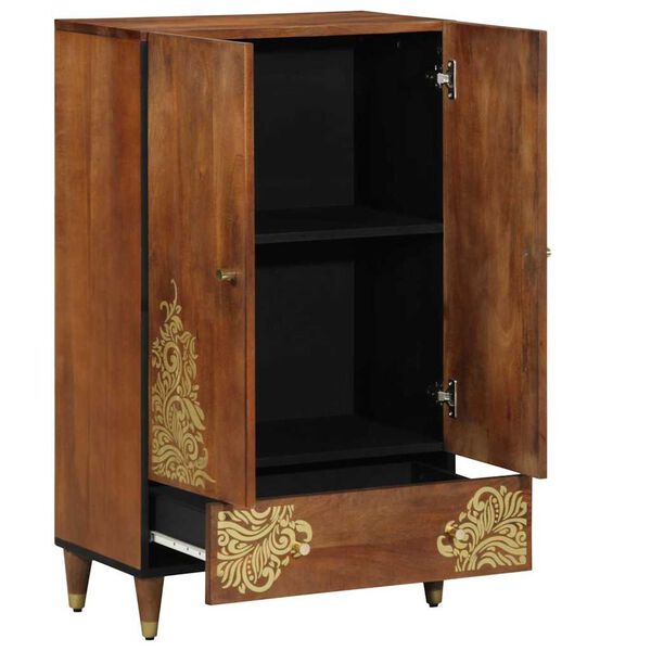 vidaXL Highboard Brown 23.62 x 12.99 x 39.37 in Solid Mango Wood