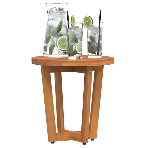 vidaXL Patio Side Table Round Ø15.7x15.7" Solid Wood Acacia