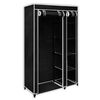 vidaXL Folding Wardrobe Black Polypropylene, Steel Space-saving Foldable