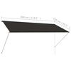 vidaXL Awning Anthracite Steel frame 118.1 x 59.1 in Retractable