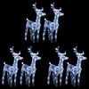 vidaXL Christmas Reindeer Set of 6 Cold white Acrylic Medium