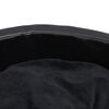 vidaXL Dog Bed Black Faux leather, plush, PP cotton, foam Medium