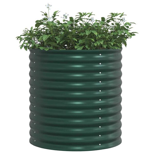 vidaXL Garden Raised Bed Green 31.5" x 31.5" x 31.9" Steel