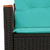 vidaXL Garden Sofa Black, Blue