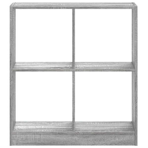 vidaXL Bookcase Grey Sonoma Engineered Wood Medium Bookcase