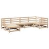 vidaXL Garden Sofa Set Natural wood Solid pine wood (untreated) Large