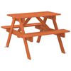 vidaXL Picnic Table Brown Solid fir wood Suitable for children