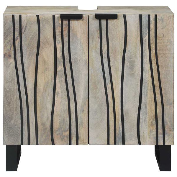 vidaXL Bathroom Sink Cabinet with Shelf White 24.41 x 12.99 x 22.83 in