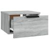 vidaXL Wall-mounted Bedside Cabinet Grey Sonoma Engineered wood Small