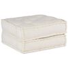 vidaXL Pouffe Cream 100% cotton, 70% recycled cotton, 30% foam Large