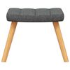 vidaXL Relaxing Chair With Stool Dark Grey