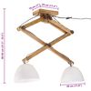 vidaXL Ceiling Lamp White Iron and solid mango wood Medium
