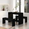 vidaXL Dining Set Black Engineered wood Medium Durable Dining Set