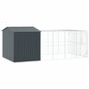 vidaXL Bird Cage with Storage Anthracite 250.00 x 119.69 x 97.24 in
