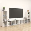 vidaXL TV Stands 4 Pcs White 42.1"x13.8"x14.6" Engineered Wood