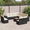 vidaXL Garden Sofa Set Black