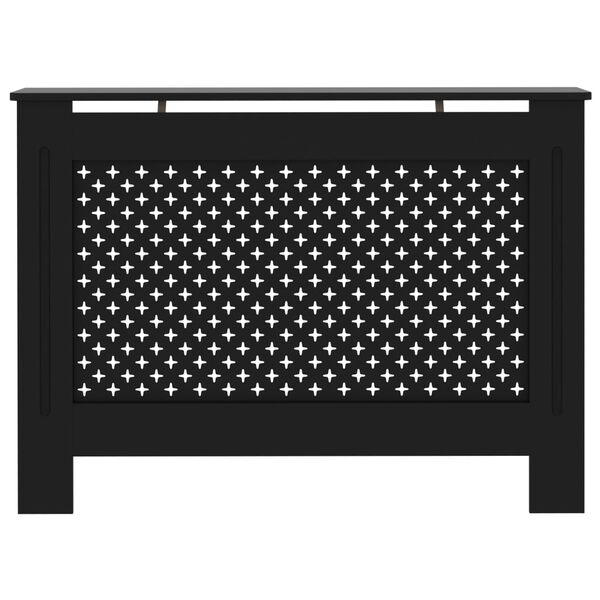 vidaXL Radiator Cover Black 44.1"x7.5"x32.1" MDF