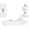 vidaXL TV Cabinet Set Set of 6 White Engineered wood Medium