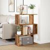 vidaXL Room Divider Bookcase Old Wood Engineered Wood Medium