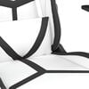 vidaXL Gaming Chair White and Black Faux leather, metal, plywood