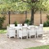 vidaXL Garden Dining Set 9 pcs White Polt rattan
