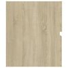 vidaXL Bathroom Furniture Set Sonoma oak, White Engineered wood, Ceramic