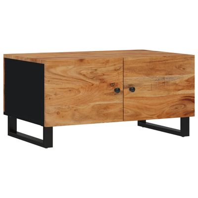 vidaXL Coffee Table 31.5"x19.7"x15.7" Solid Wood Acacia&Engineered Wood