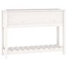 vidaXL Planter White Solid pine wood Medium Planter Rectangular
