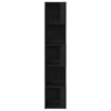 vidaXL Corner Shelves Black Oak 12.99 x 12.99 x 64.76 in